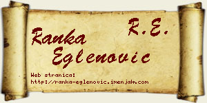 Ranka Eglenović vizit kartica
